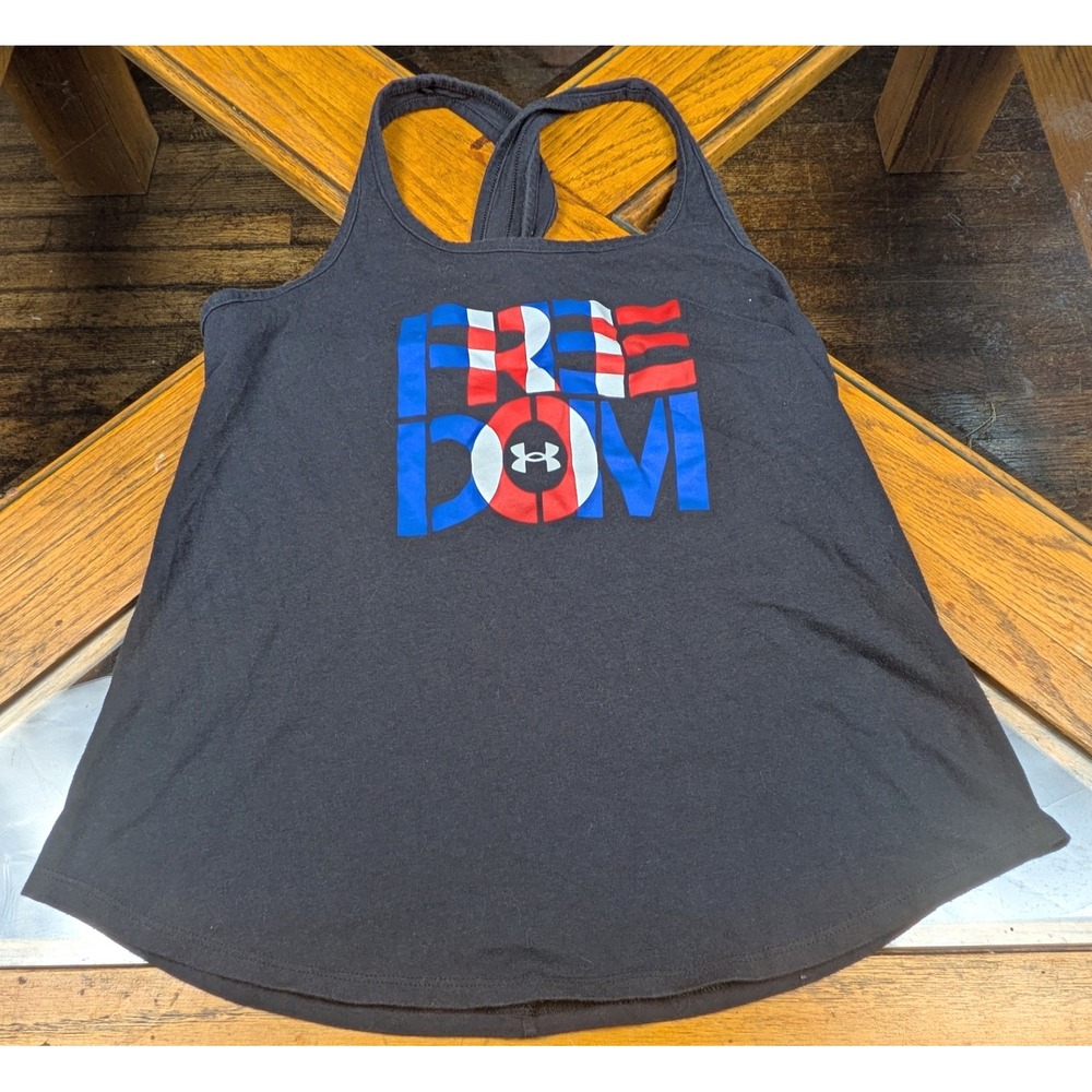 Under Armour Women's Smallm USA Freedom Loose Racerback Tank Top Red/White/Blue